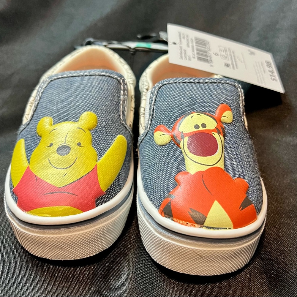 Disney Kids Slip-On Sneakers with Winnie the Pooh & Tigger